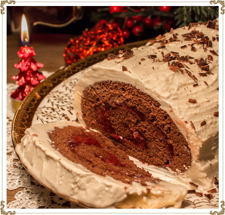 Christmas Log with Ice Cream
Gluten-free, dairy-free (casein-free) and hypotoxic
By: Cuisine l'Angélique
