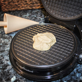 Cornet gaufré sans-gluten - Étape A