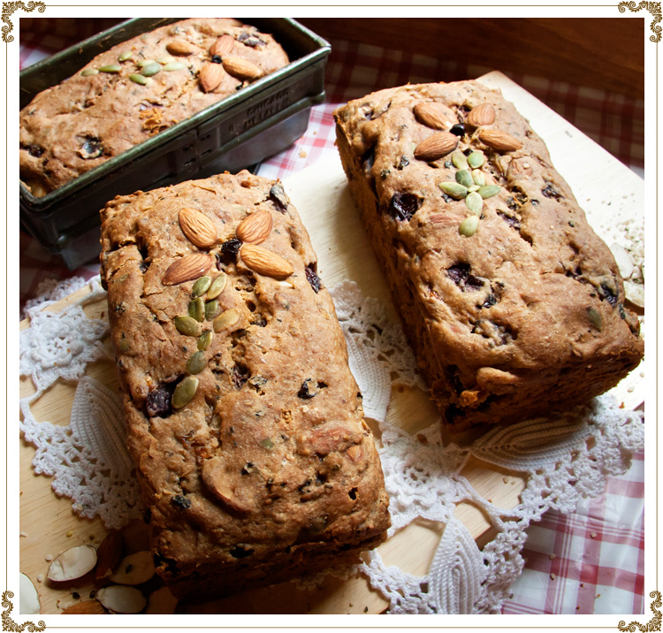 Photo de la recette de Gâteau aux noix et aux fruits séchés 