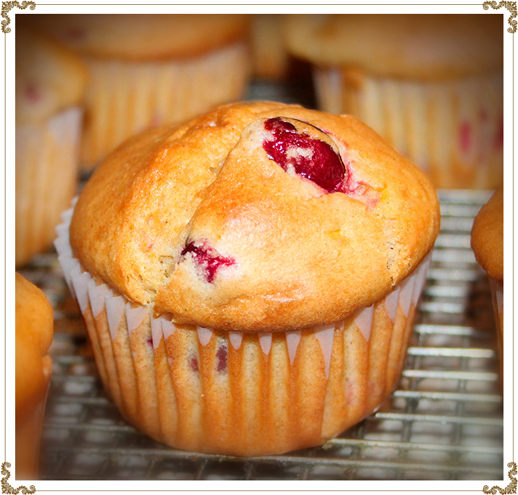 Muffins orange & canneberges sans gluten