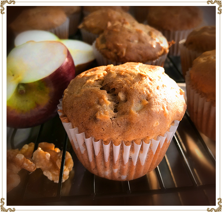 Muffins pommes & noix de Grenoble sans gluten de Cuisine l'Angélique