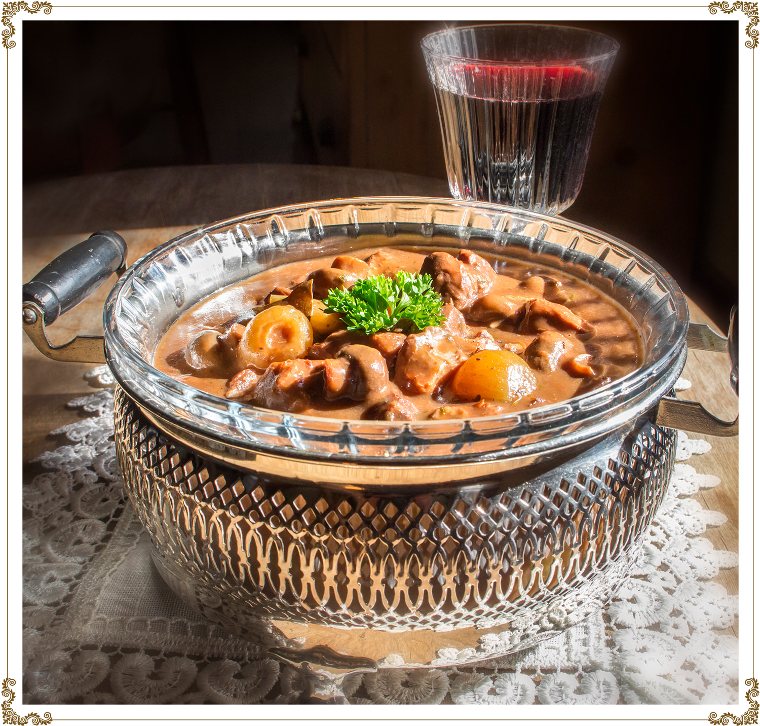 Recette de Agneau à la bourguignonne sans gluten et sans produits laitiers de Cuisine l'Angélique.