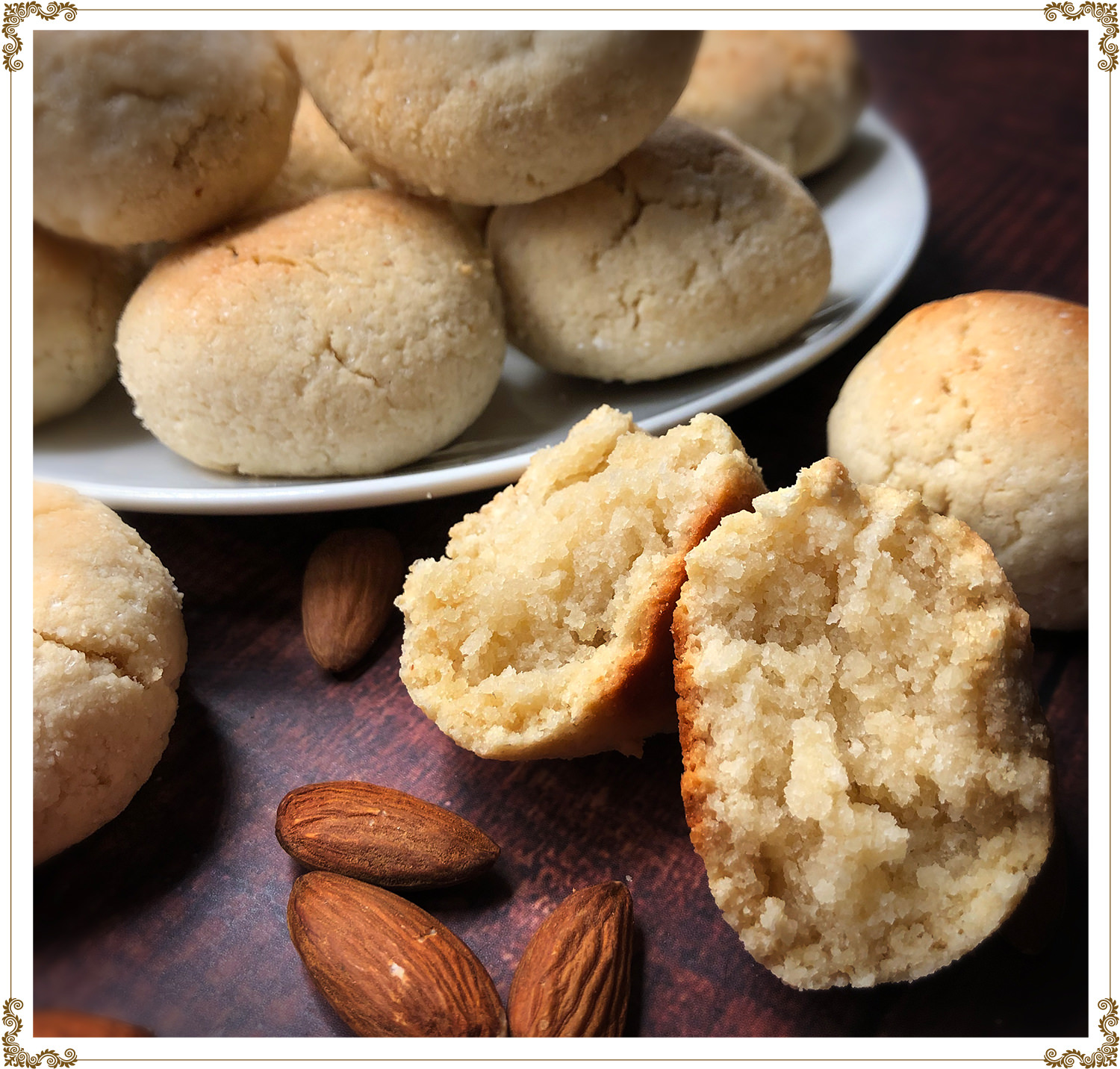 Recette d'Amaretti sans gluten et sans produits laitiers de Cuisine l'Angélique.