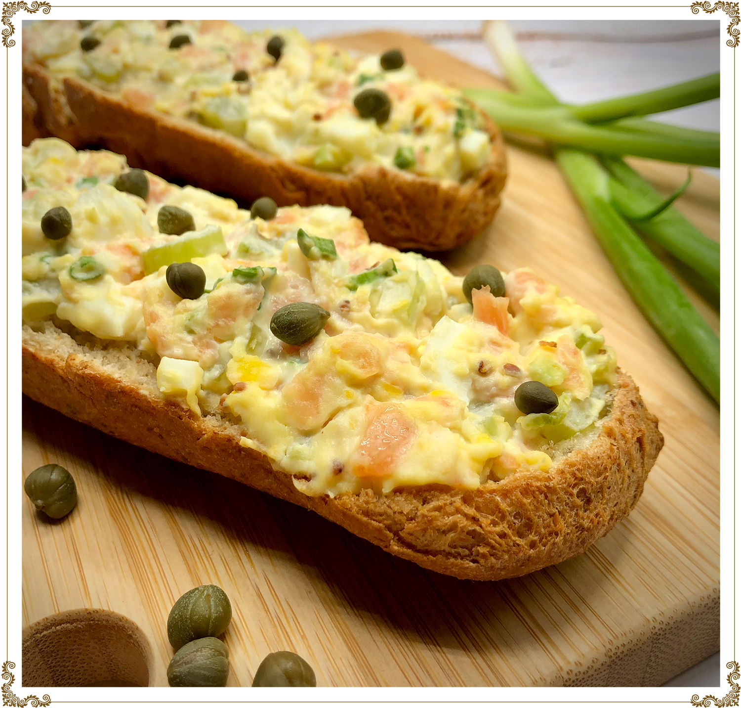 Recette de Baguettine farcie au saumon fumé sans gluten et sans produits laitiers de Cuisine l'Angélique.