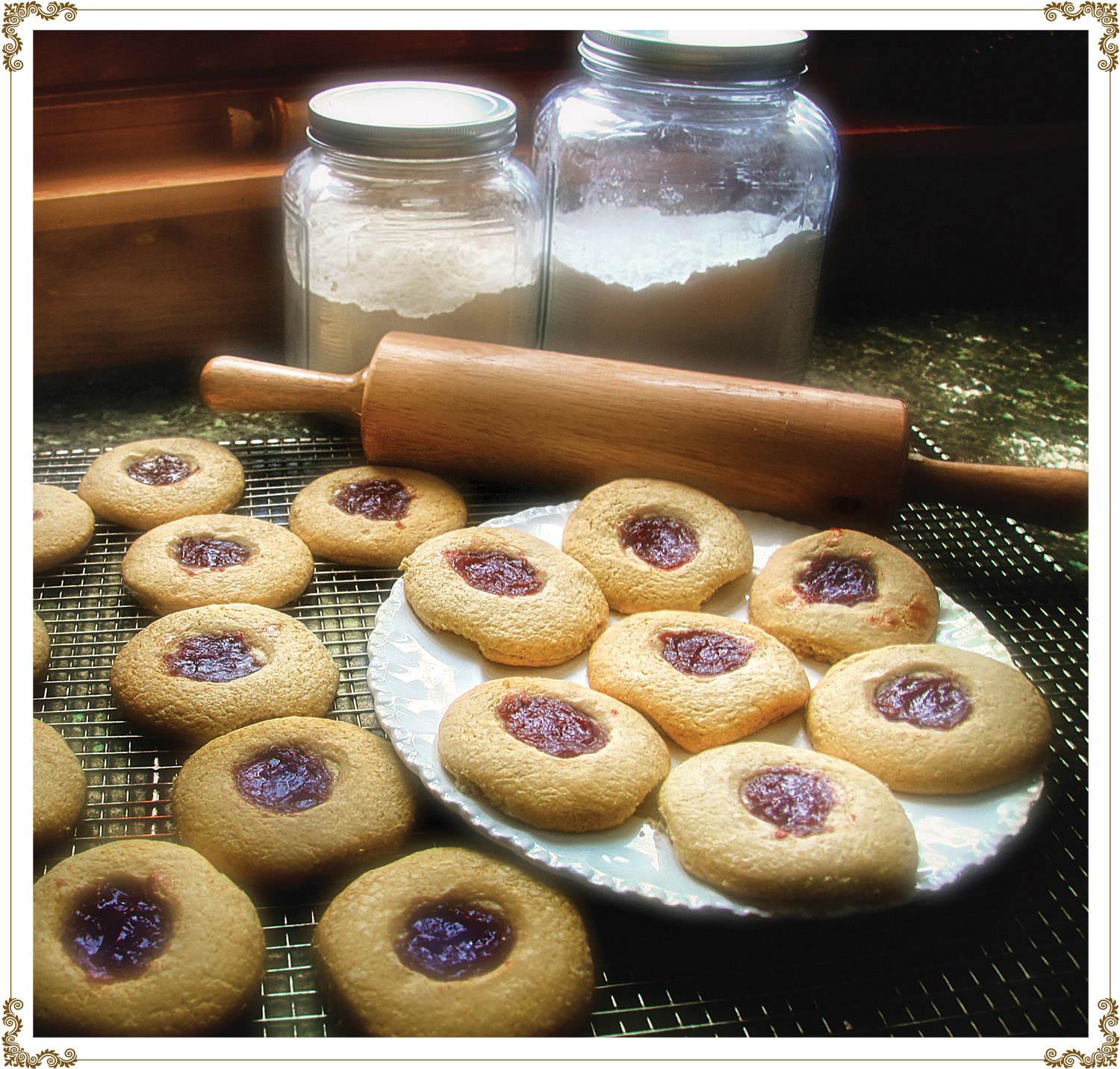 Recette de Biscuits à la
confiture de framboises sans gluten et sans produits laitiers de Cuisine l'Angélique.