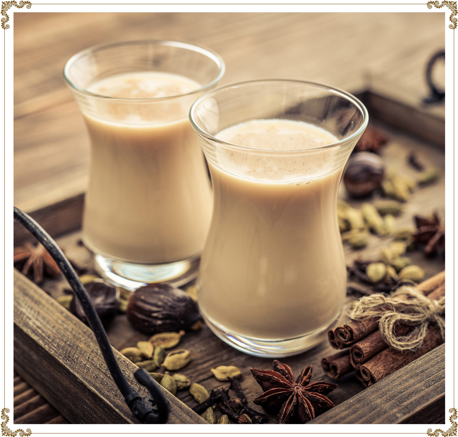 Recette de Boisson aux amandes parfumée à la chaï sans gluten et sans produits laitiers de Cuisine l'Angélique.