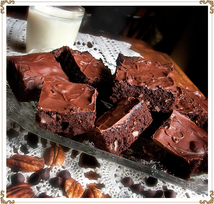 Recette de carrés choco-fudge sans gluten de Cuisine l'Angélique.