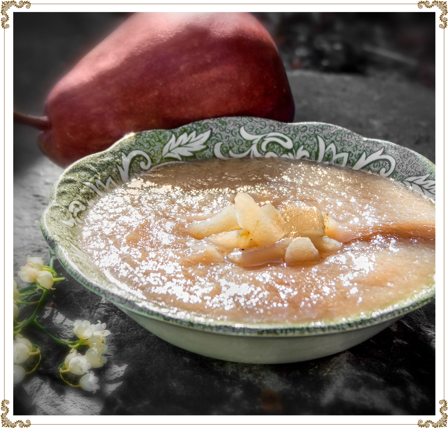 Pear compote Recipe Gluten-free, Dairy-free, Organic from Cuisine l’Angélique.