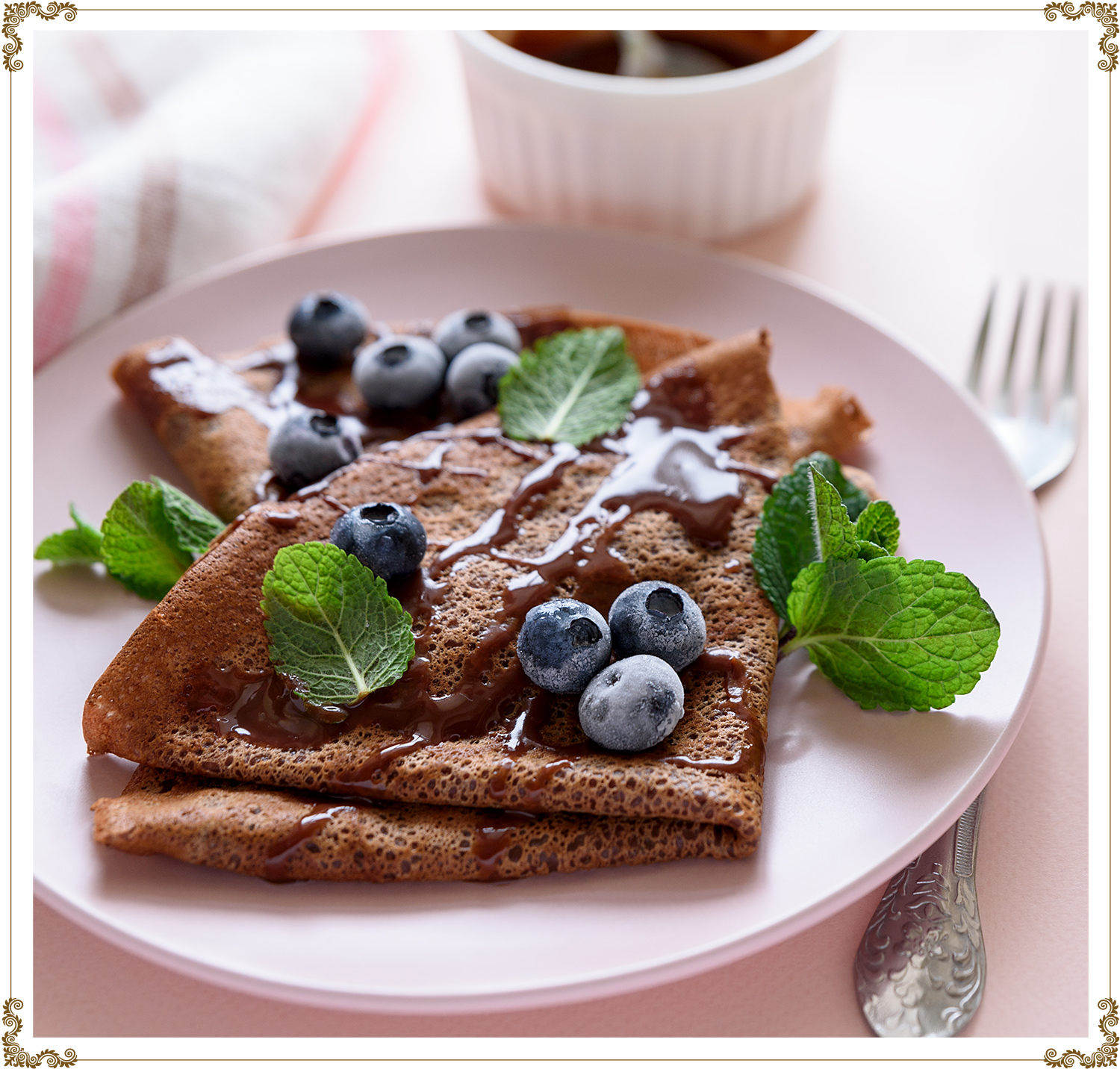 Recette de Crêpes chocolat et gingembre sans gluten et sans produits laitiers de Cuisine l'Angélique.