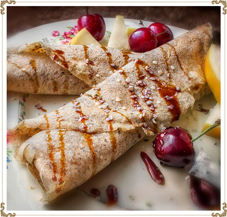 Crêpes de sarrasin et chanvre sans gluten de Cuisine l'Angélique.