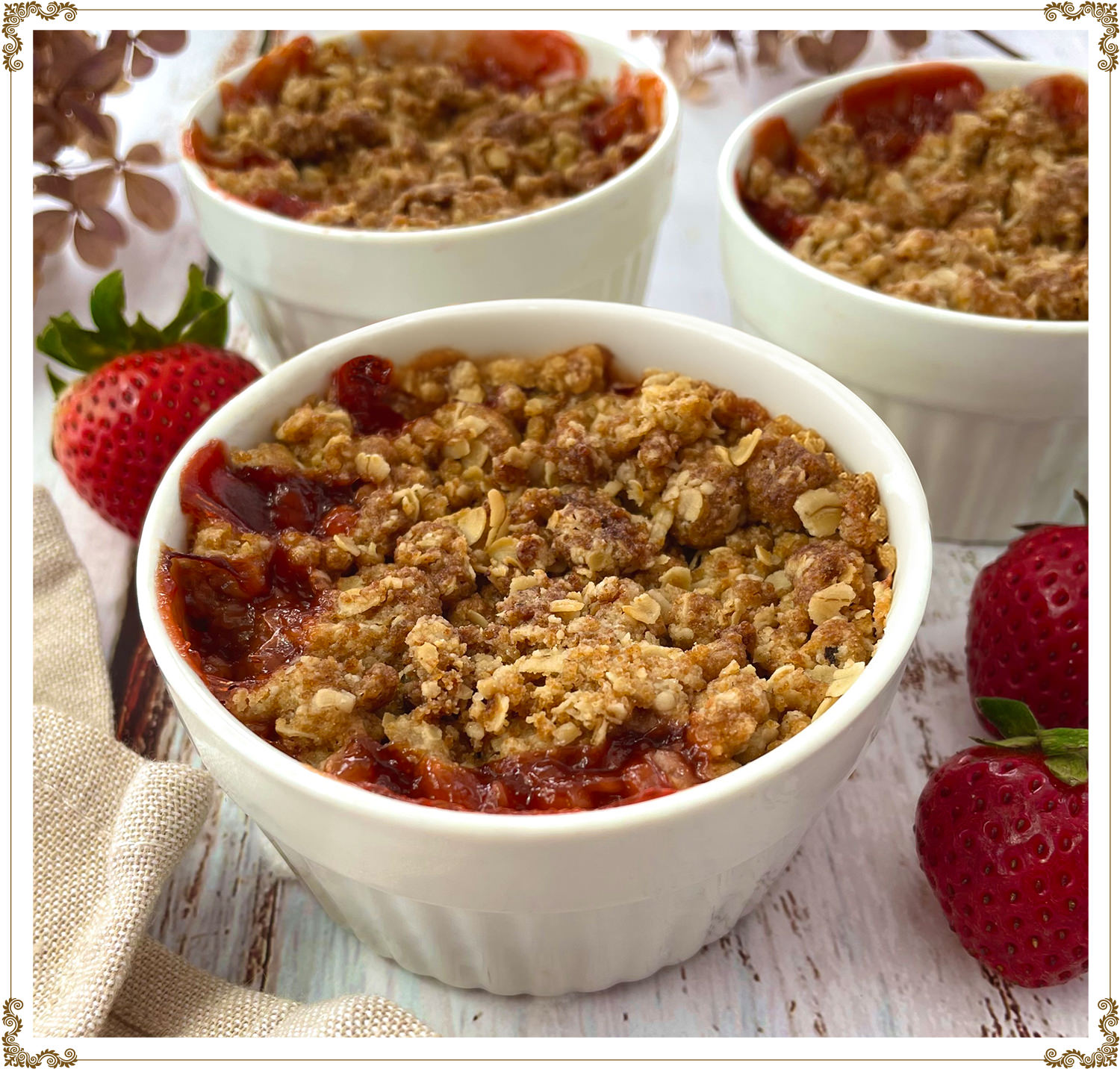 Recette de Croustade aux fruits à l'Air Fryer sans gluten et sans produits laitiers de Cuisine l'Angélique.