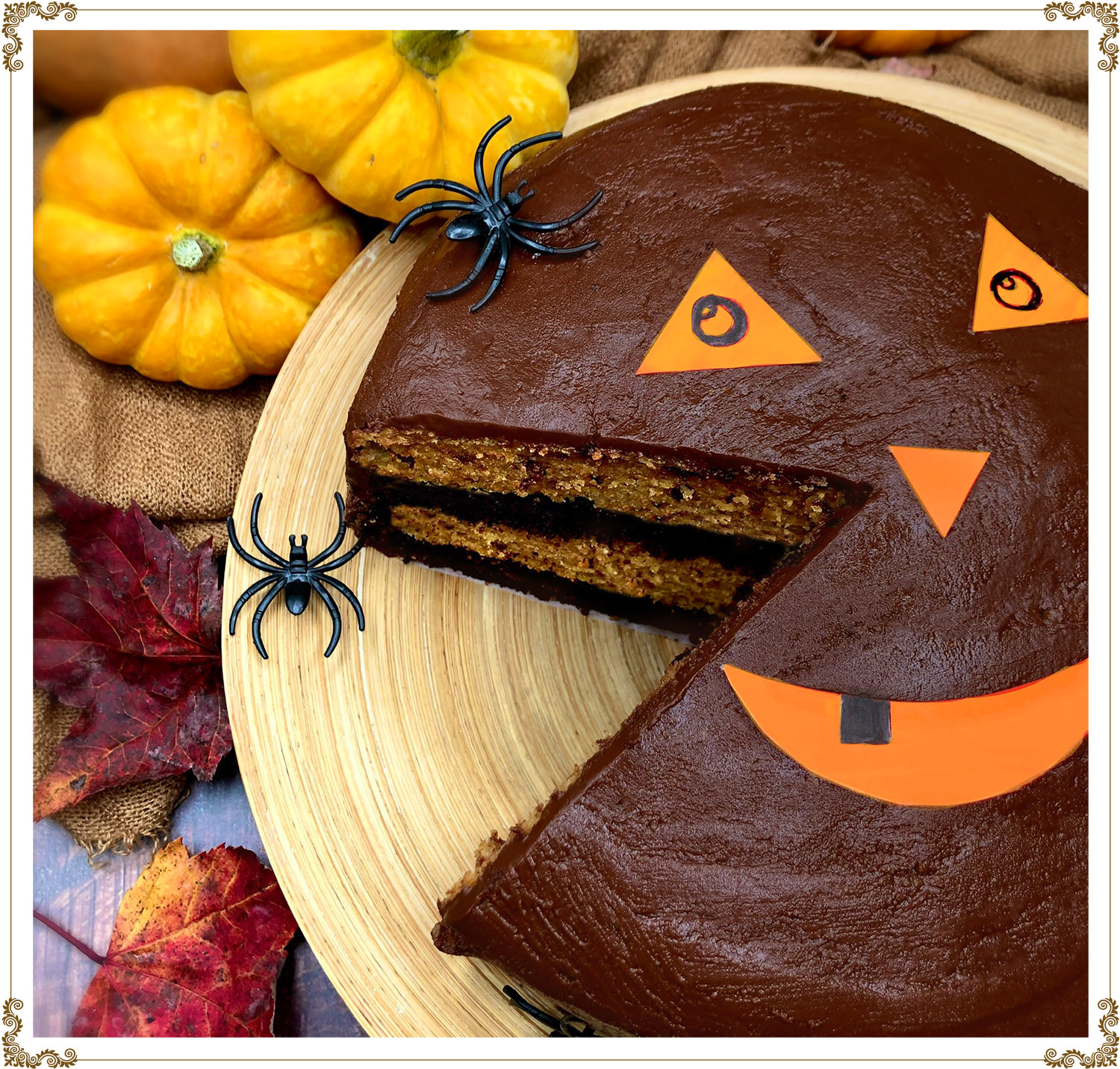 Halloween layer cake  Recipe Gluten-free, Dairy-free, Organic from Cuisine l’Angélique.