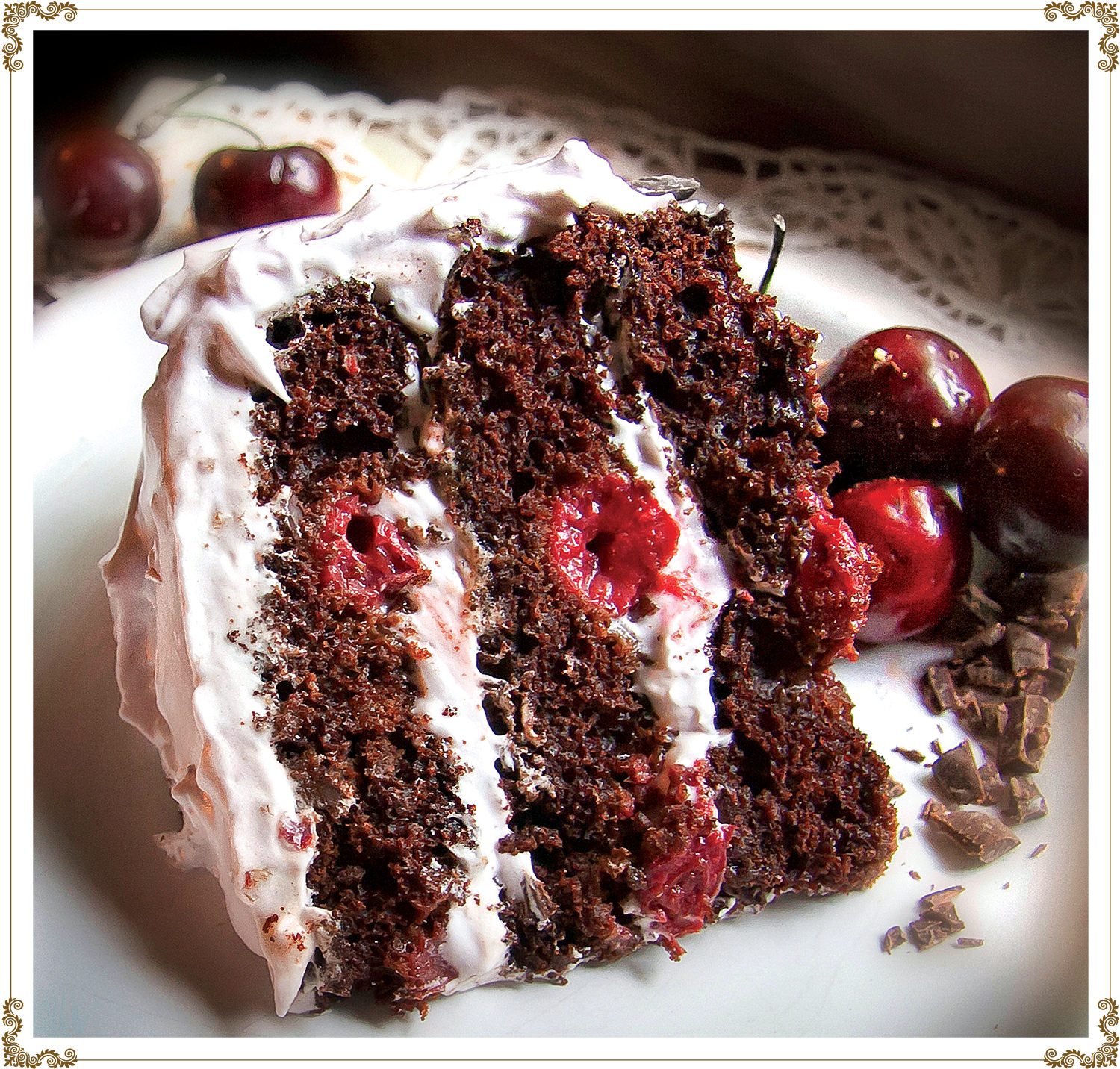 Recette de Gâteau sublime chocolat et cerises sans gluten et sans produits laitiers de Cuisine l'Angélique.