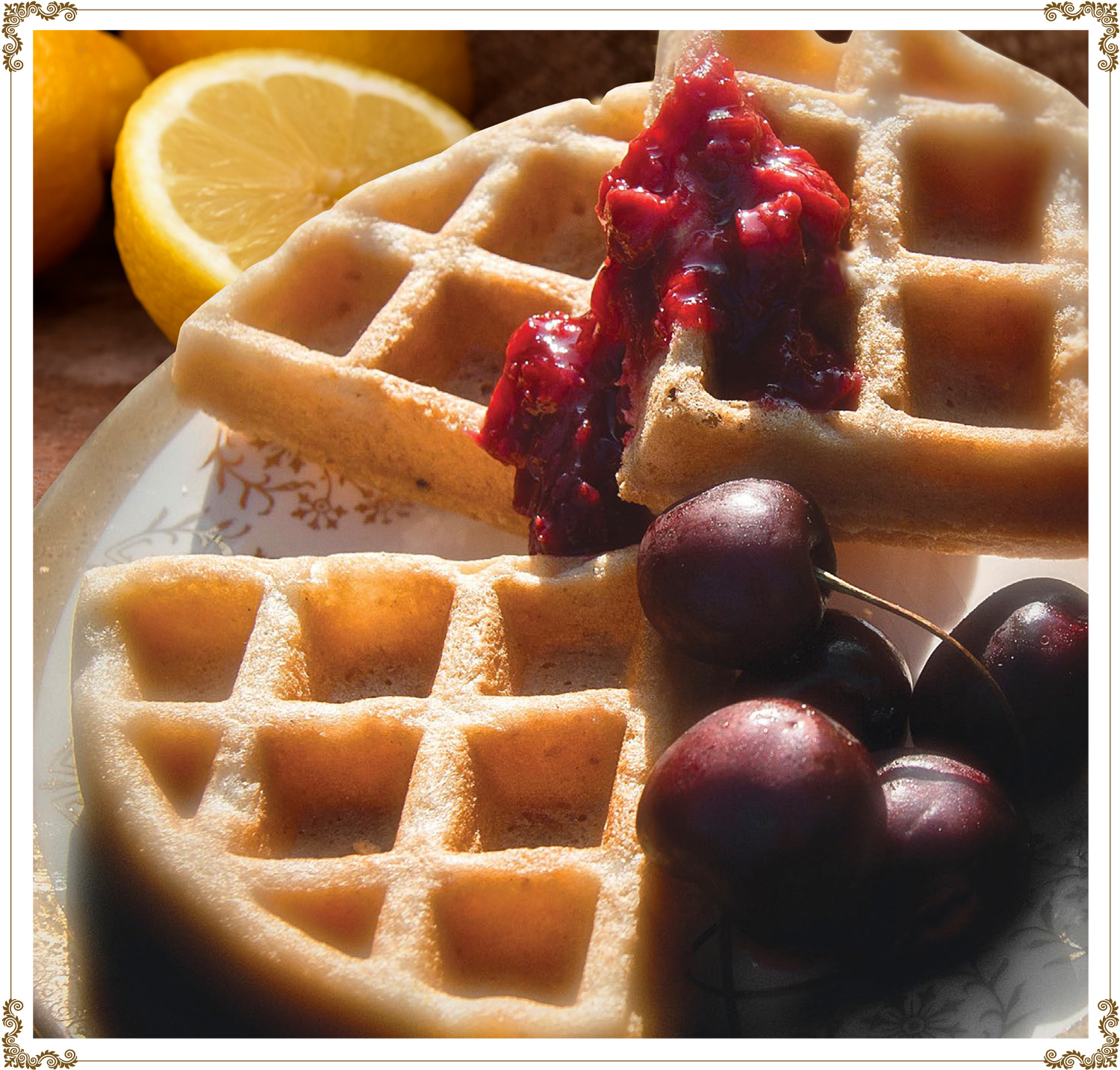 Recipe Lemon waffles  Gluten-free, Dairy-free, Organic from Cuisine l’Angélique.