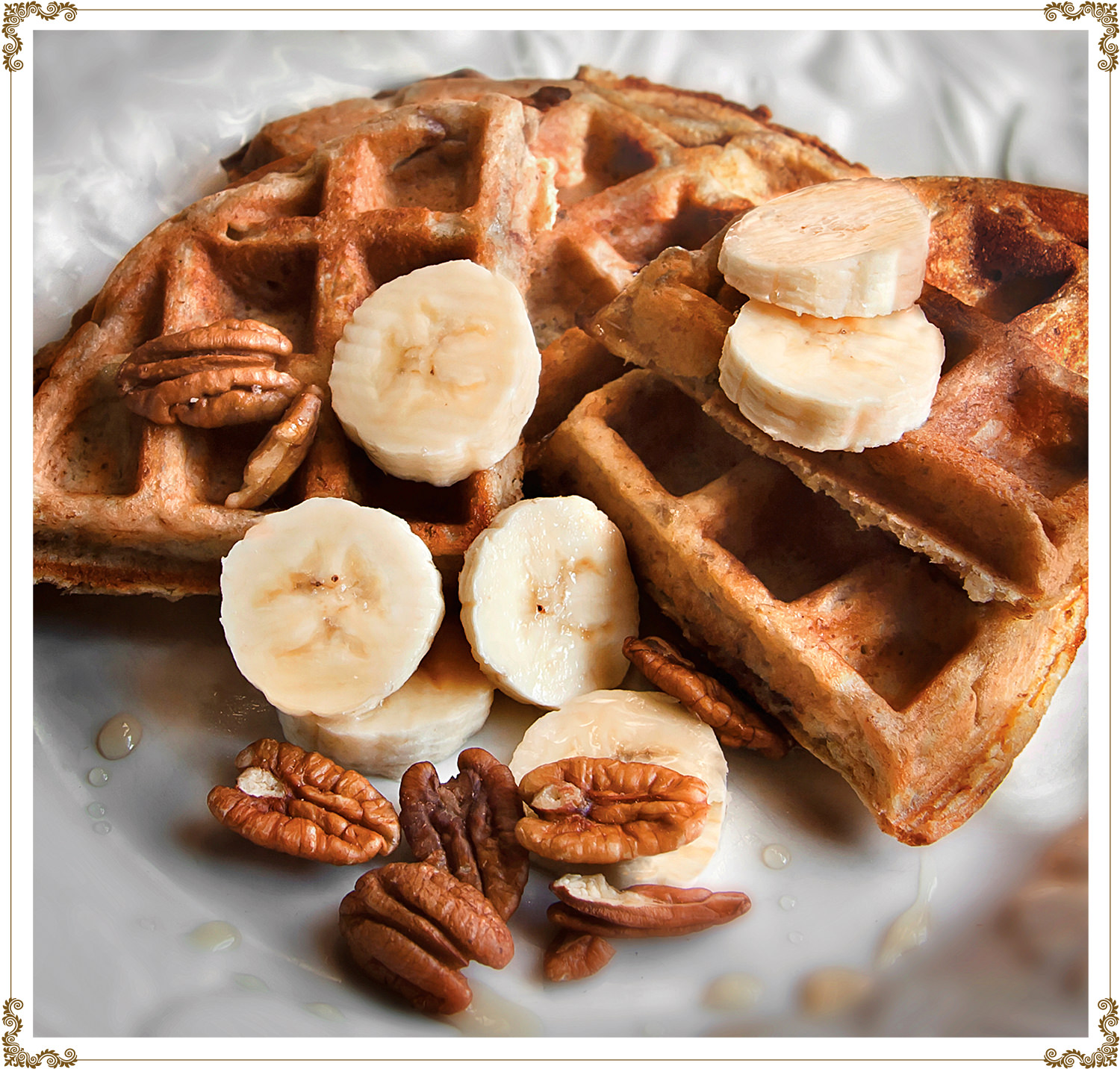 Recipe Banana pecan waffles Gluten-free, Dairy-free, Organic from Cuisine l’Angélique.