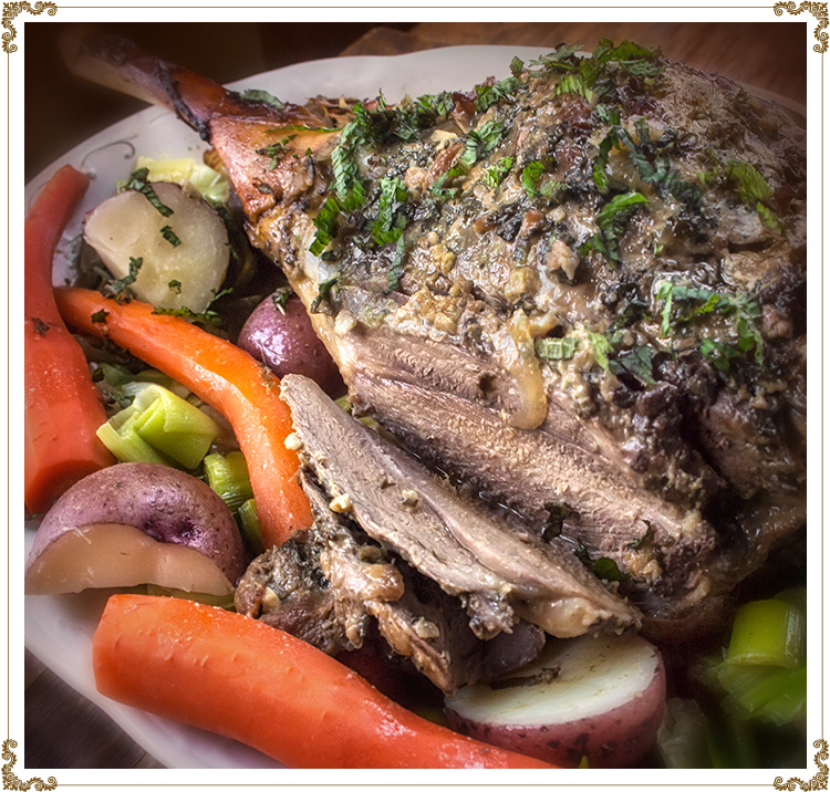 Gigot d'agneau à la menthe sans gluten