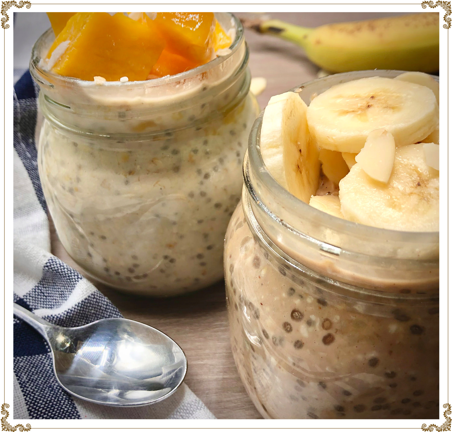 Recette de Gruau Overnight sans gluten et sans produits laitiers de Cuisine l'Angélique.