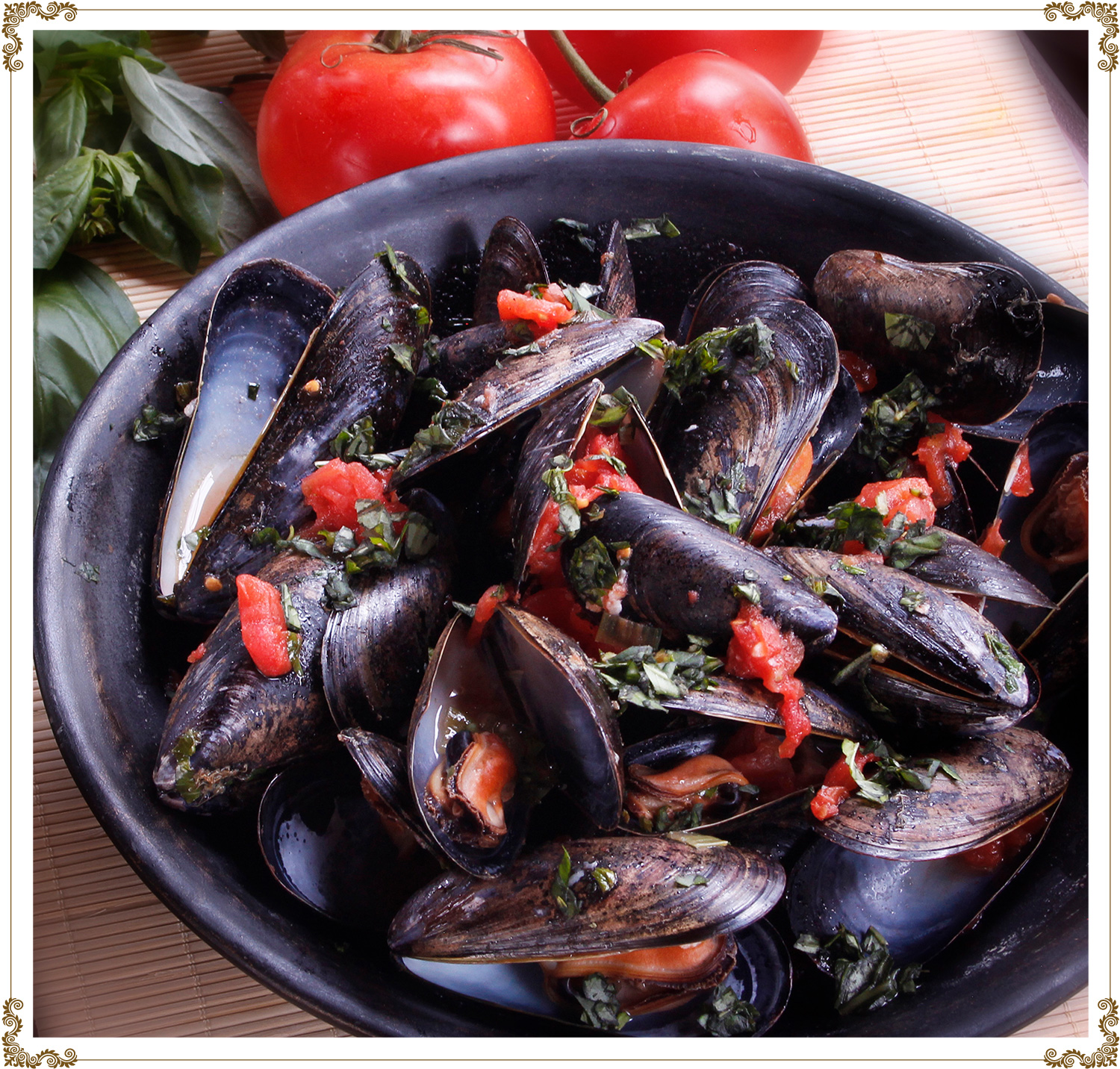 Recette de Moules marinara sans gluten et sans produits laitiers de Cuisine l'Angélique.