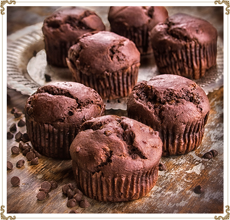Recette de muffins angéliques double chocolat  sans gluten de Cuisine l'Angélique.