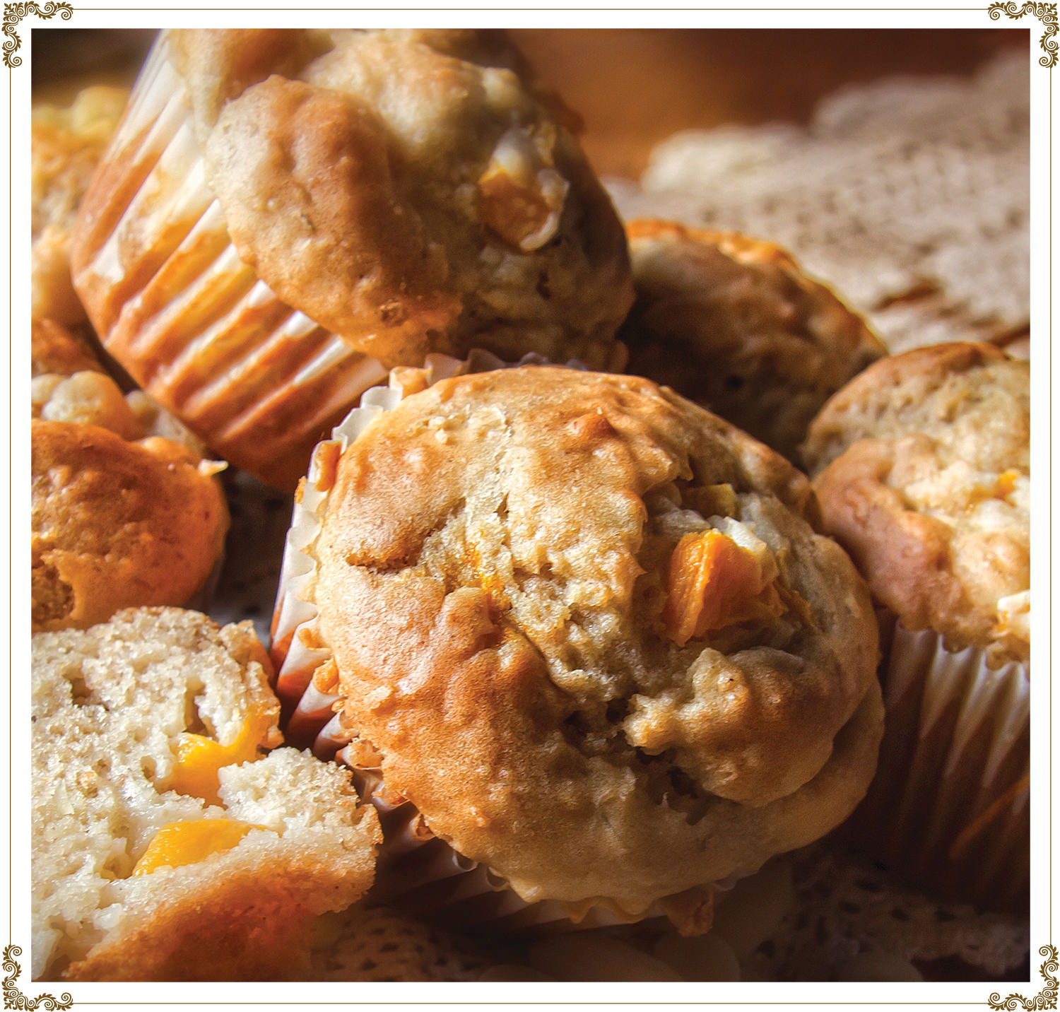 Peach muffins Recipe Gluten-free, Dairy-free, Organic from Cuisine l’Angélique.