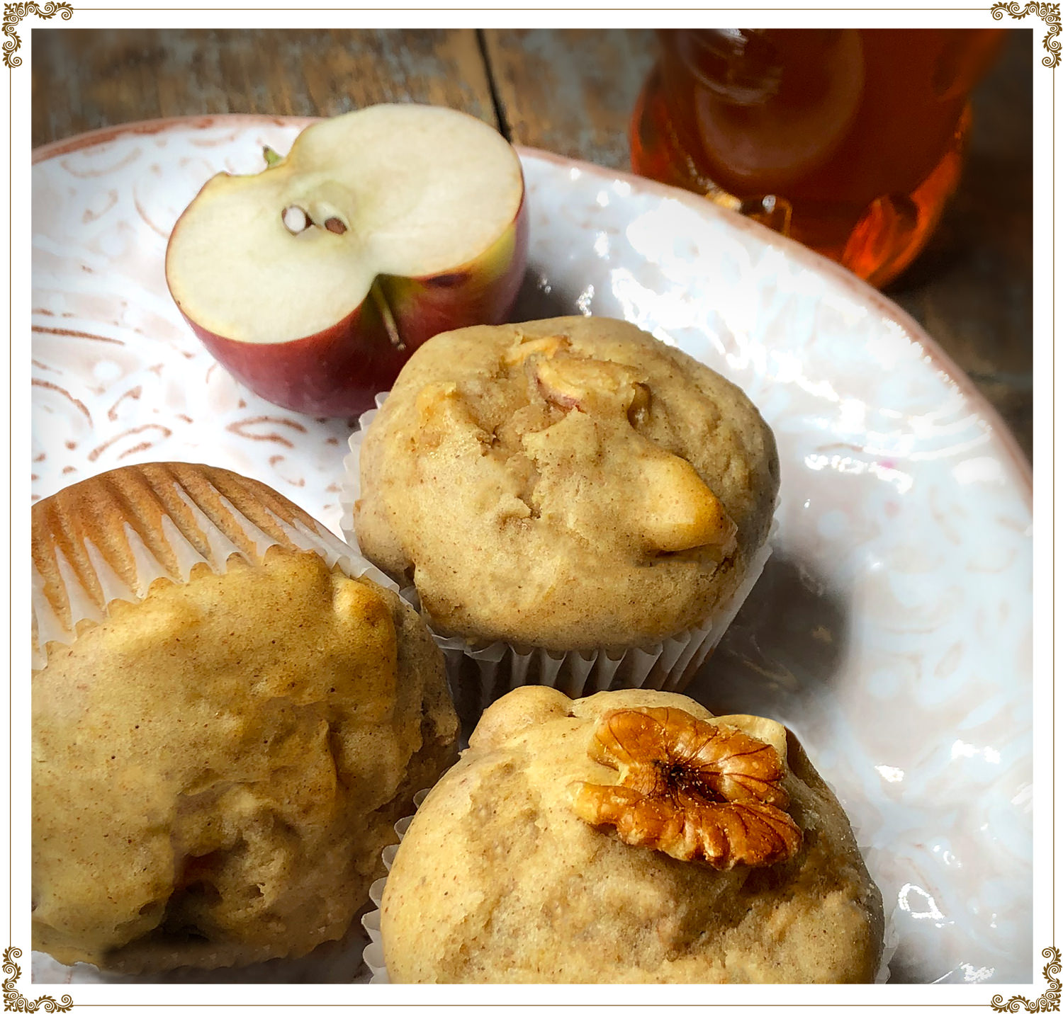 Apple honey muffins Recipe, Gluten-free, Dairy-free, Organic from Cuisine l’Angélique.