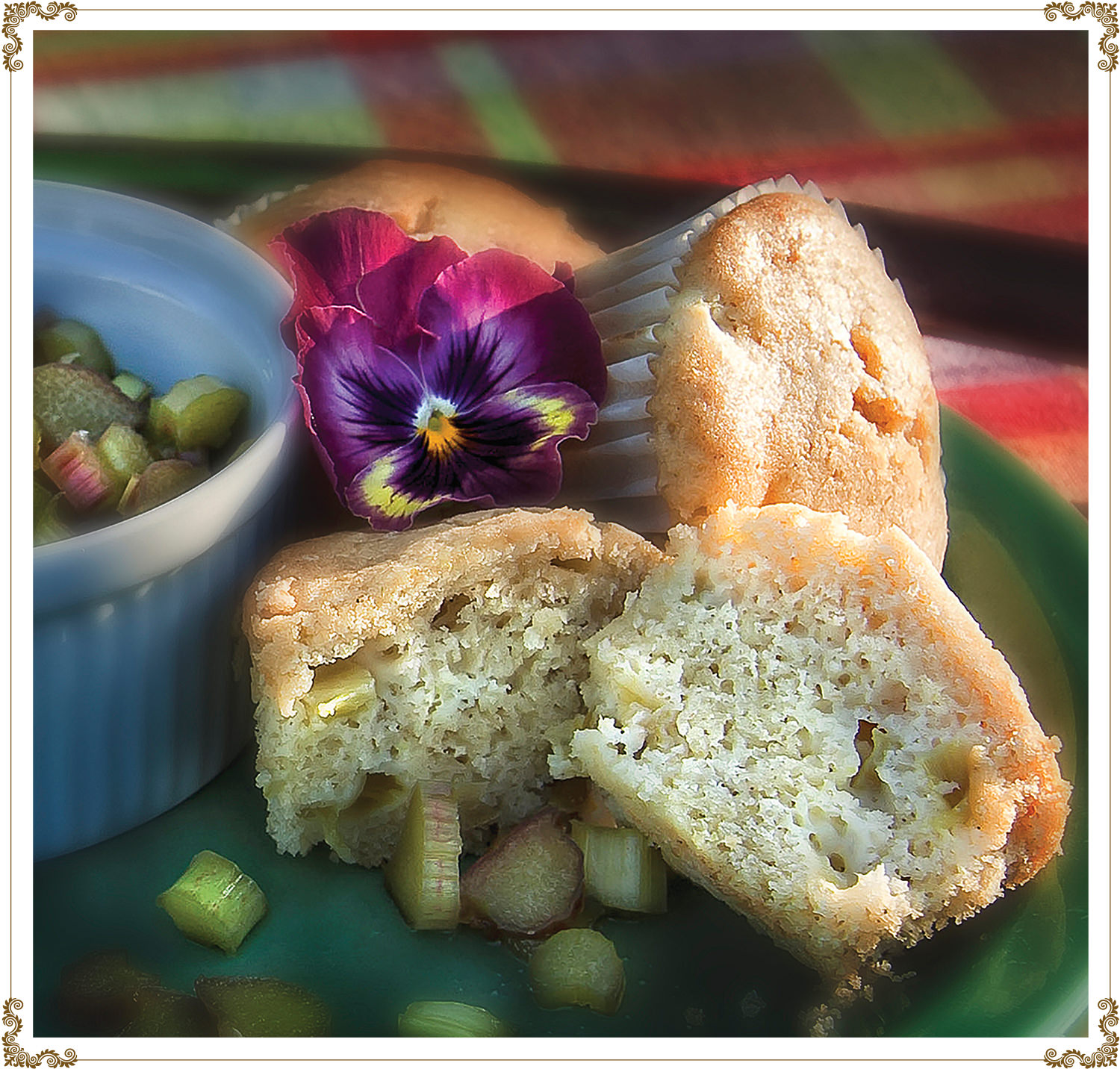 Rhubarb muffins - Recipe Gluten-free, Dairy-free, Organic from Cuisine l’Angélique.