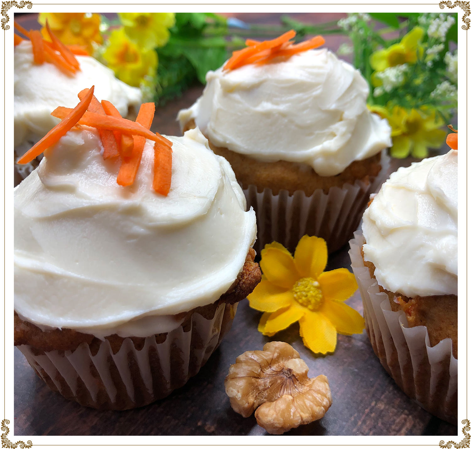 Recipe Carrot cake muffins Gluten-free, Dairy-free, Organic from Cuisine l’Angélique.