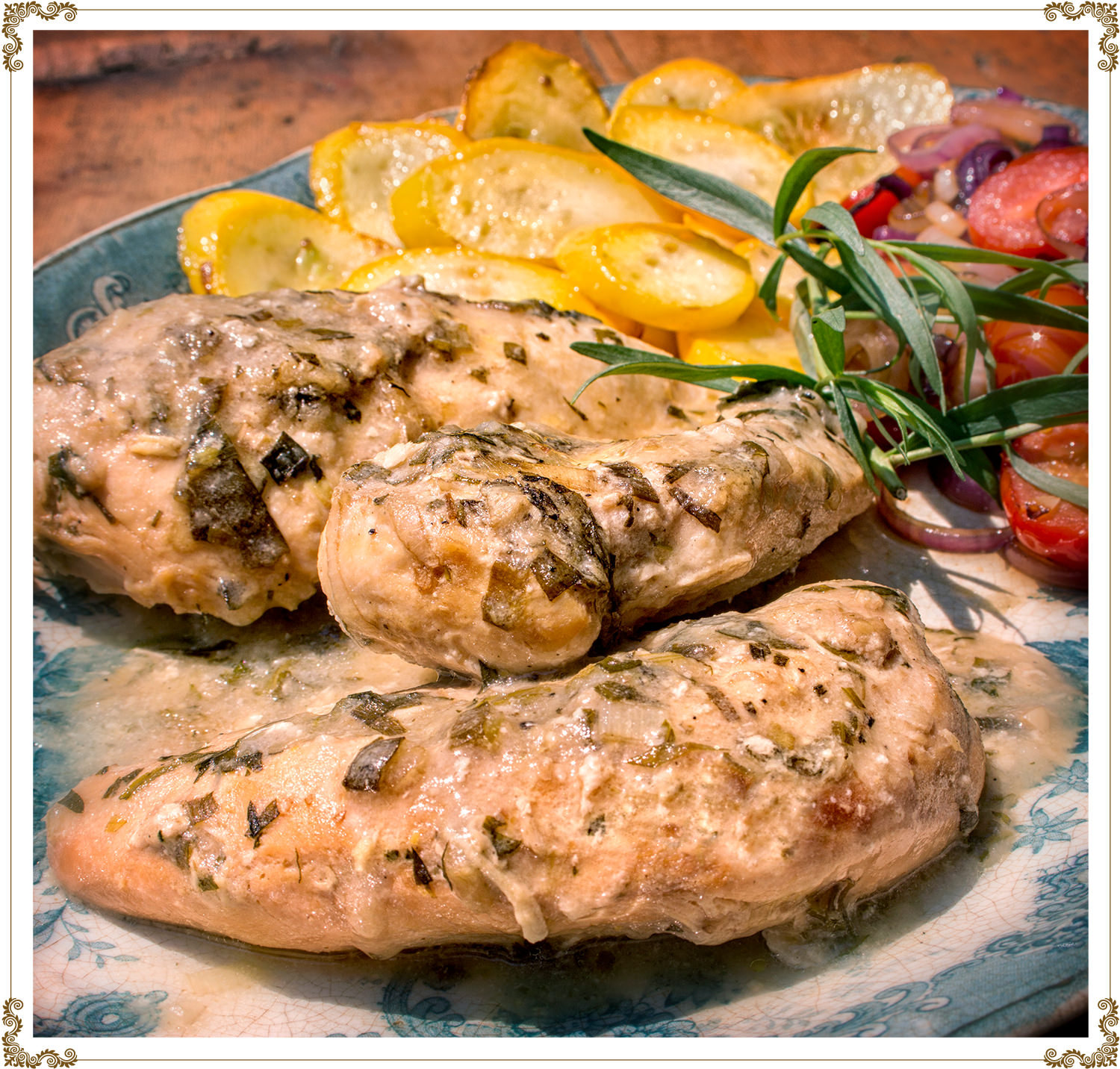Chicken breasts with tarragon Recipe Gluten-free, Dairy-free, Organic from Cuisine l’Angélique.