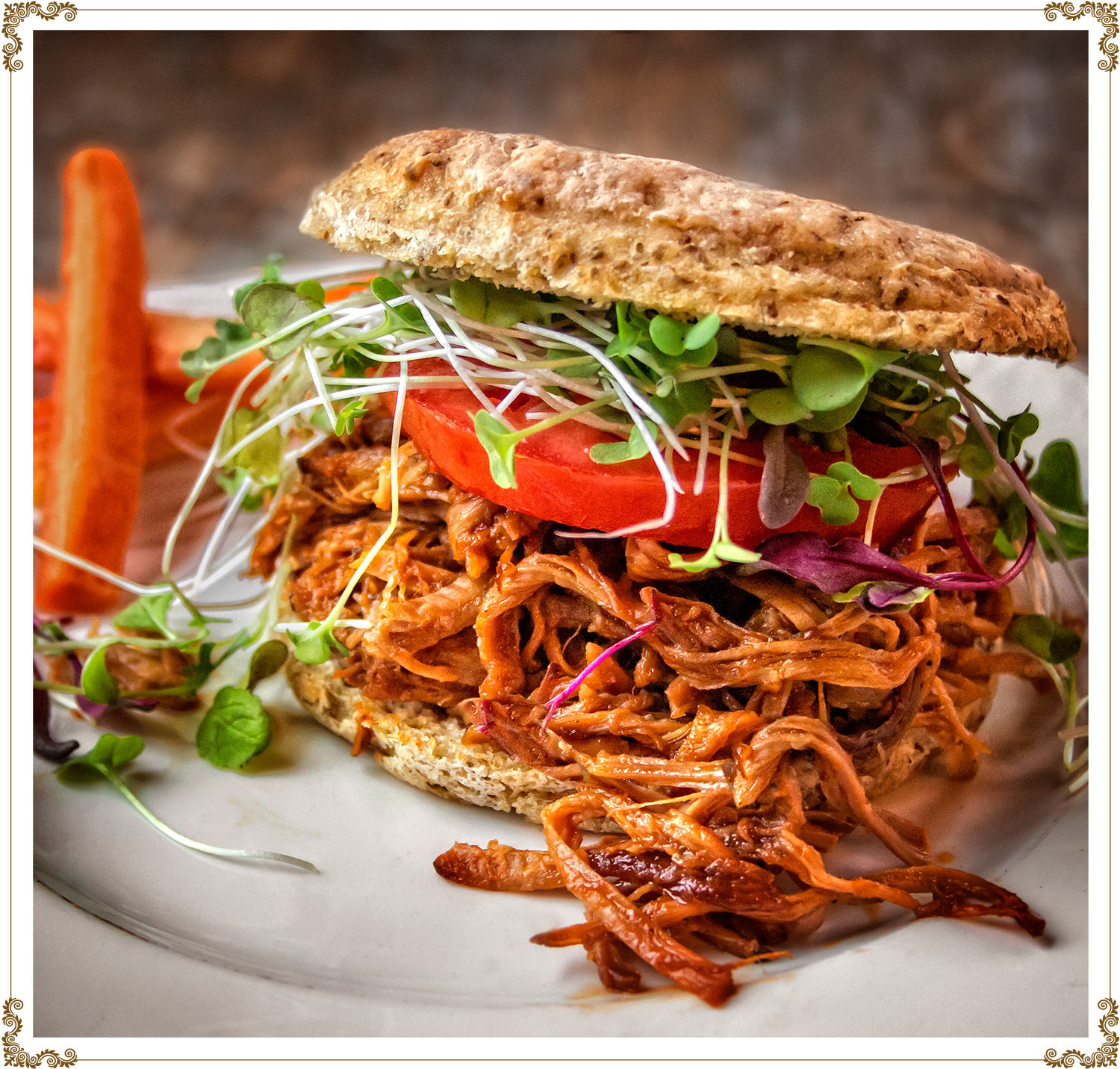 Recette de  effiloché barbecue sans gluten et sans produits laitiers de Cuisine l'Angélique.