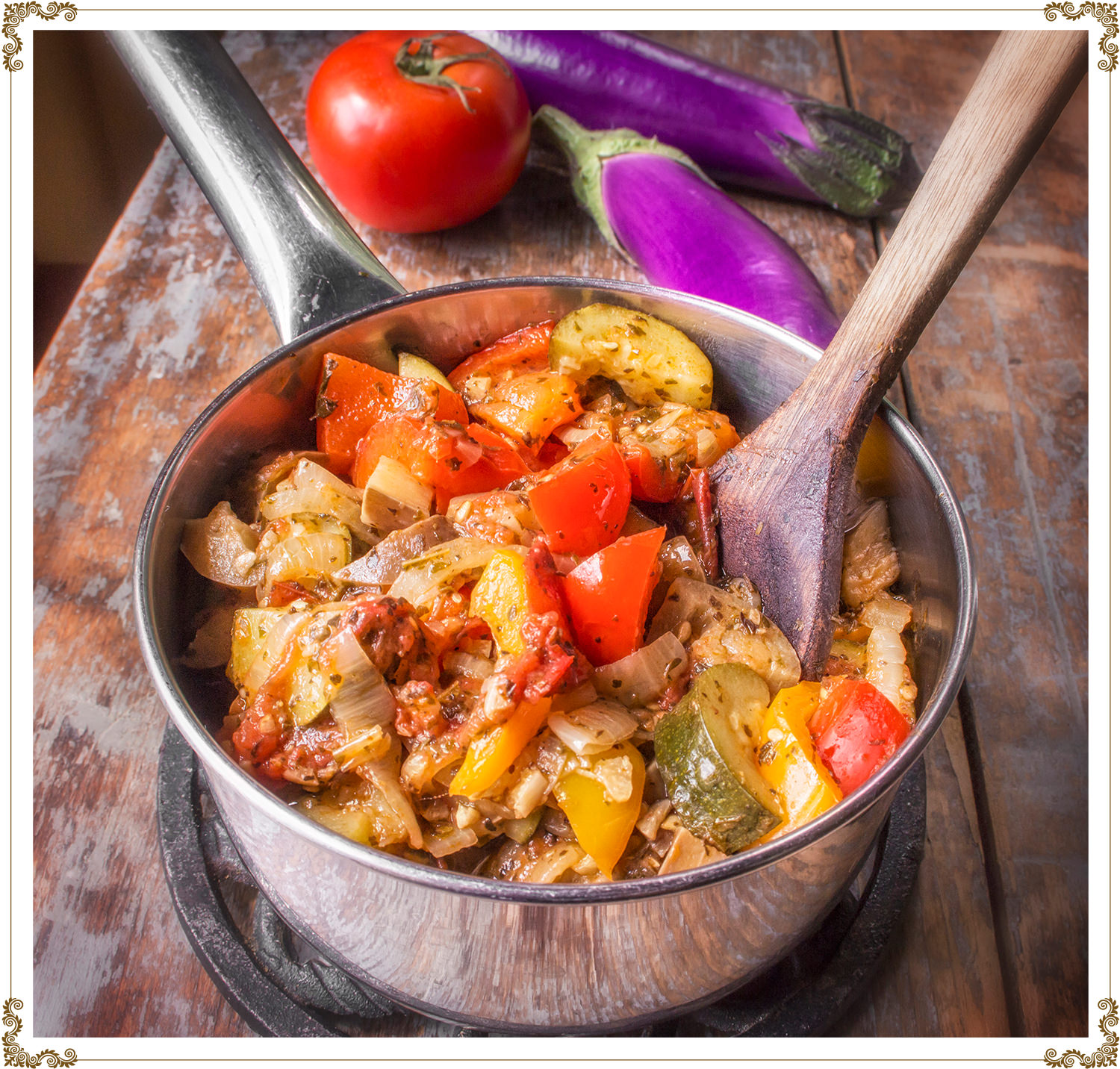 Eggplant and zucchini ratatouille Recipe Gluten-free, Dairy-free, Organic from Cuisine l’Angélique.