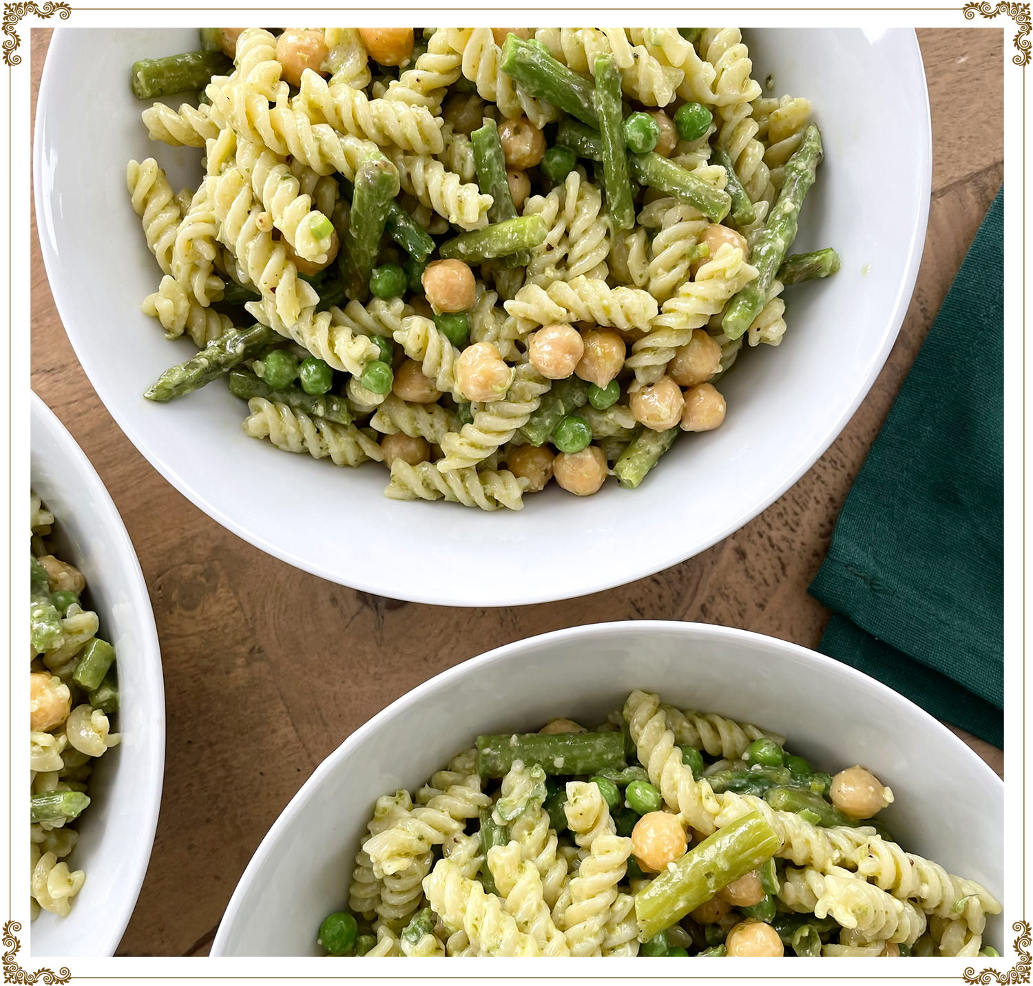 Pasta salad with asparagus and pesto Recipe Gluten-free, Dairy-free, Organic from Cuisine l’Angélique.