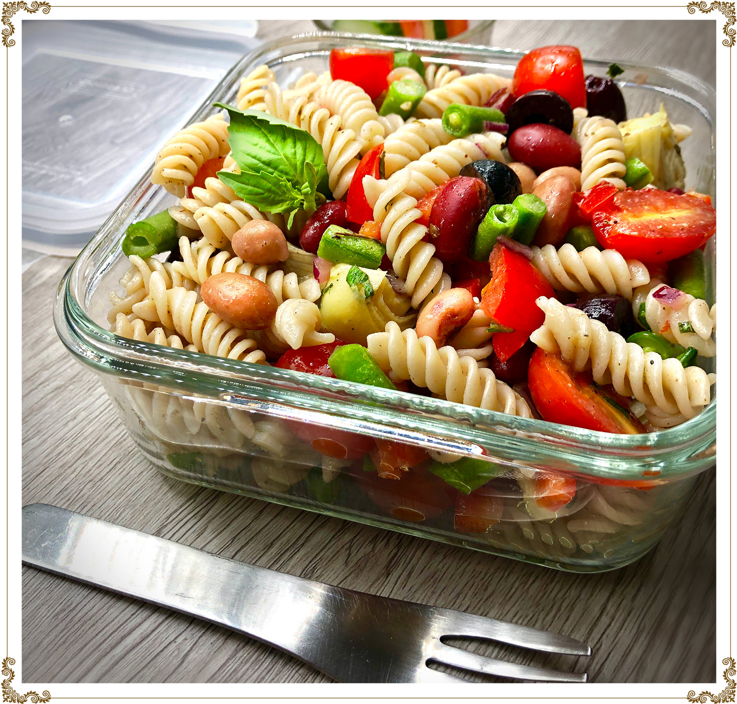 Pasta and bean salad Recipe Gluten-free, Dairy-free, Organic from Cuisine l’Angélique.