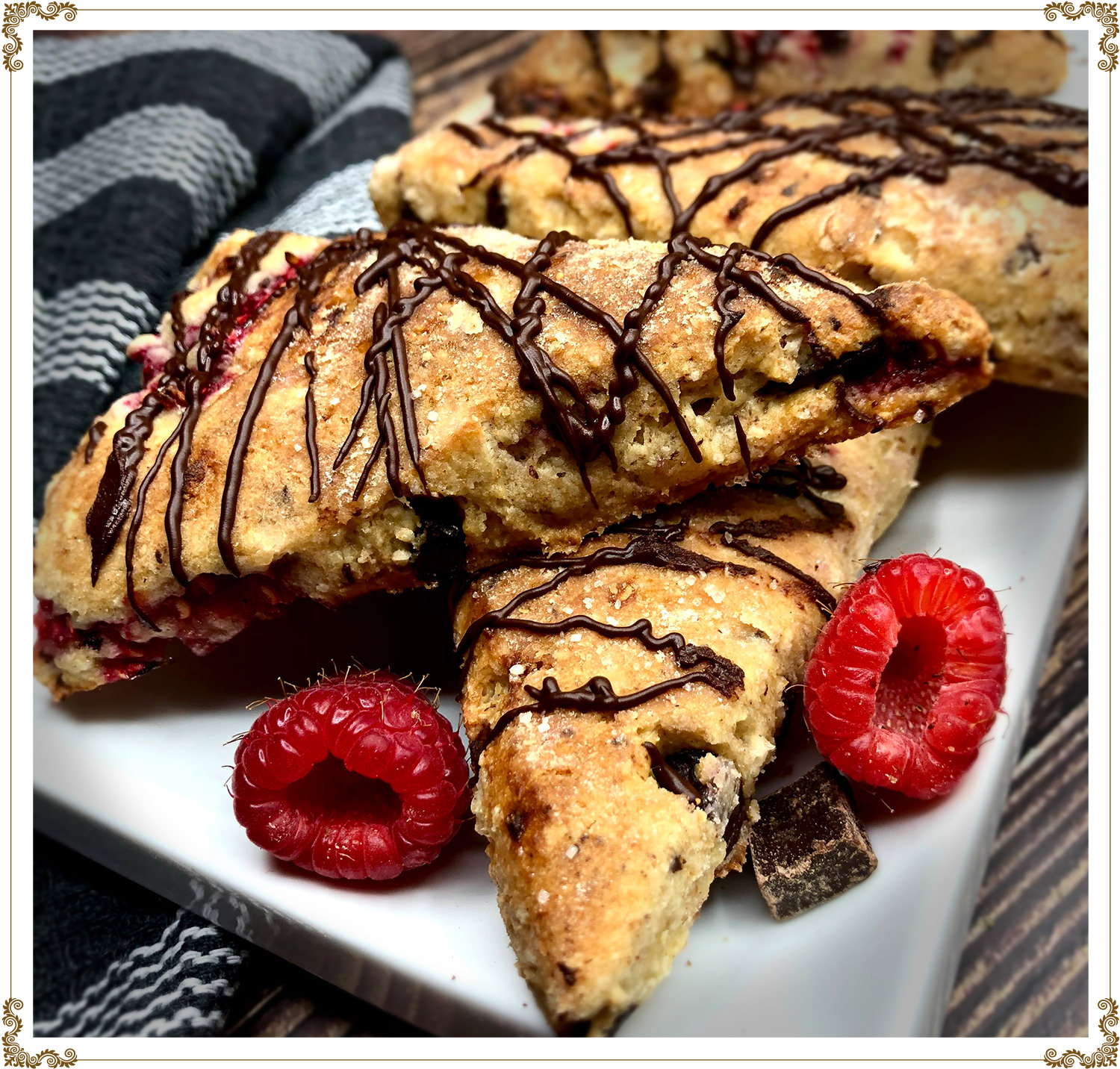 Raspberry chocolate scones Recipe Gluten-free, Dairy-free, Organic from Cuisine l’Angélique.