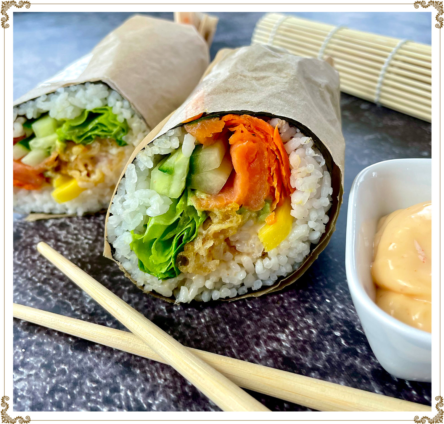 Sushi burrito Recipe Gluten-free, Dairy-free, Organic from Cuisine l’Angélique.