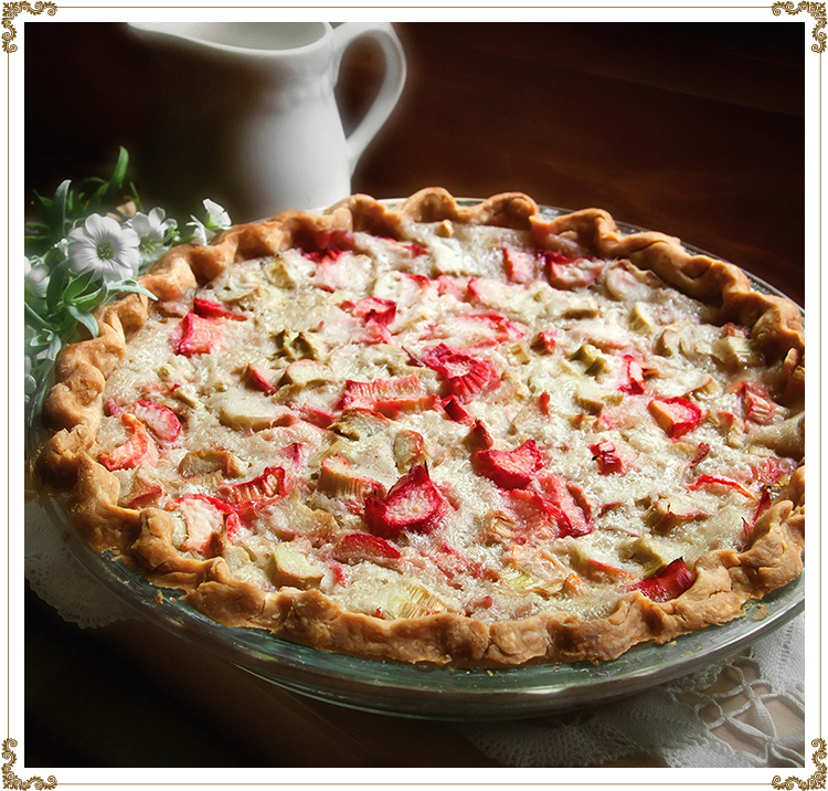 Recette de Tarte à la rhubarbe sans gluten et sans produits laitiers de Cuisine l'Angélique.