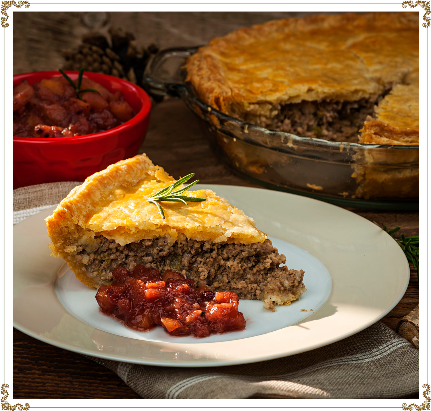 Recette de Tourtière porc et lentilles sans gluten et sans produits laitiers de Cuisine l'Angélique.