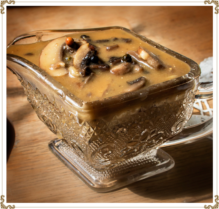Photo de la Sauce au poivre et aux champignons sans gluten