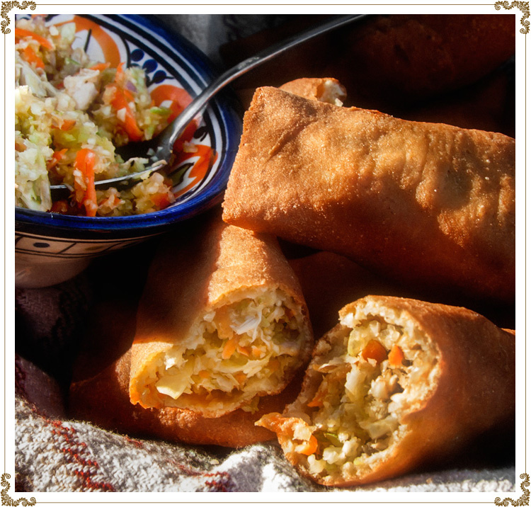 Egg Rolls with Chia
Gluten-free, dairy-free (casein-free) and hypotoxic 
By: Cuisine l'Angélique
