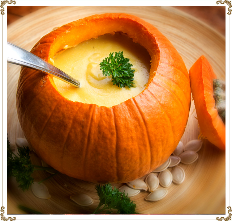 Recipe photo Pumpkin and Millet Soup
Gluten-free, dairy-free (casein-free), hypotoxic and vegan 
By: Cuisine l'Angélique
