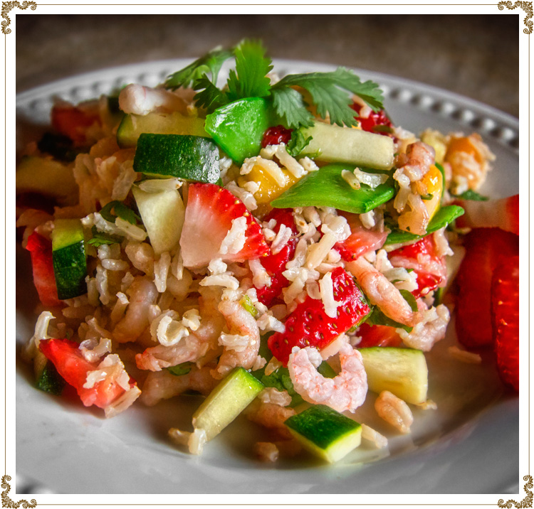 Recipe Shrimp and Strawberry Rice Salad
Gluten-free, dairy-free (casein-free) and hypotoxic 
By: Cuisine l'Angélique
