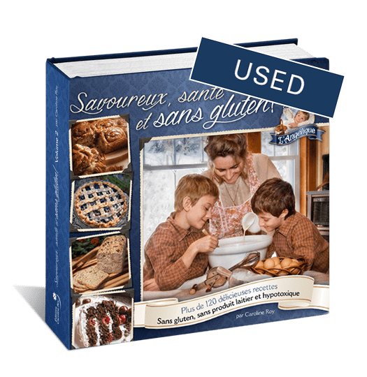 Gluten-free and dairy-free recipe book used
