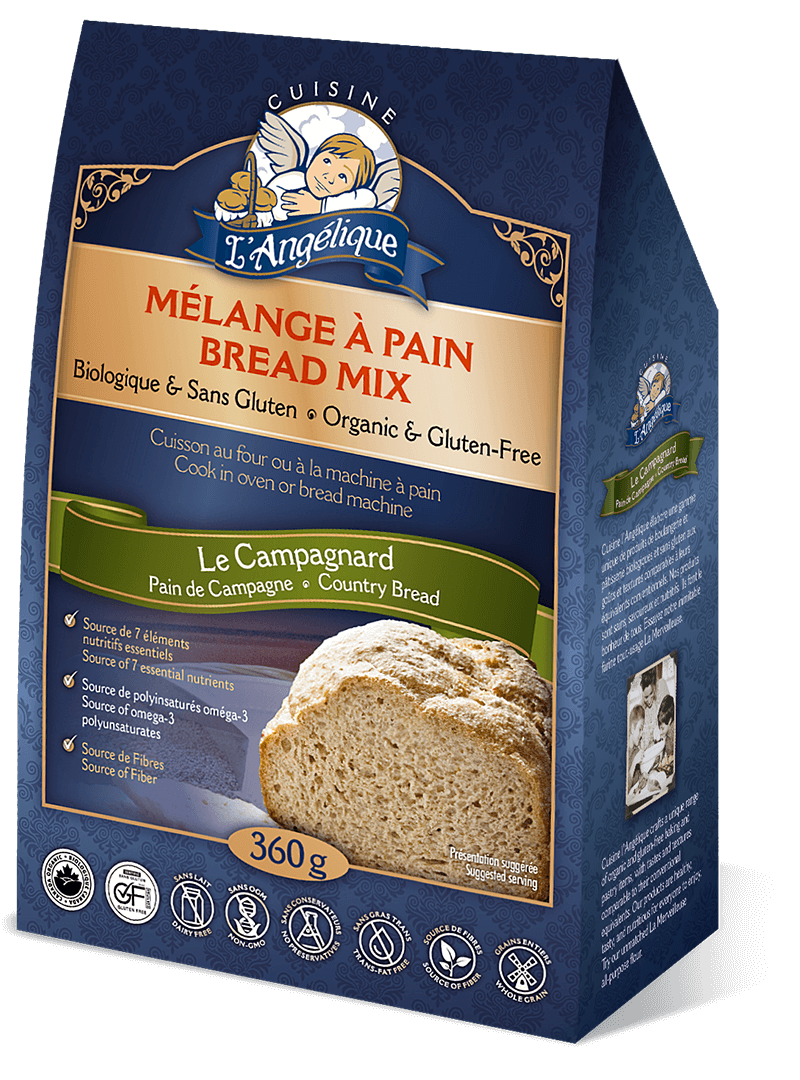 Le Campagnard Country Bread mix. Organic, gluten-free, rice-free and dairy-free.