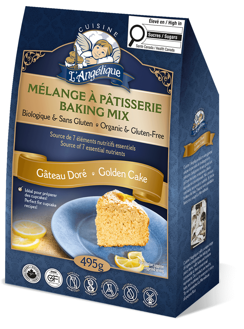 Golden Cake mix. Organic, gluten-free and dairy-free. 