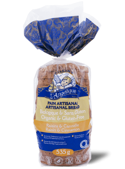 Emballage pain sans gluten Raisins-Cannelle