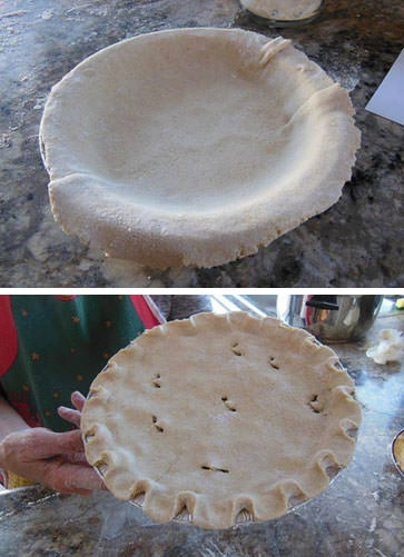 Pâte à tarte sans gluten réalisée par une cliente.